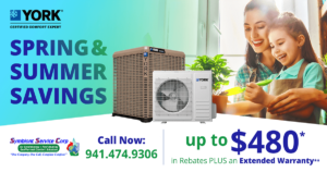 Spring and Summer Savings: Up to $480 in Rebates on York plus an Extended Warranty - Call Symbiont Service Corp Today